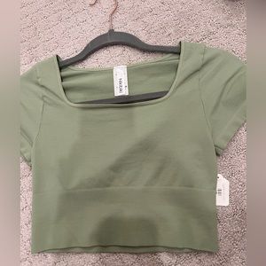 Sage Green Nikibiki Crop Trop NWT